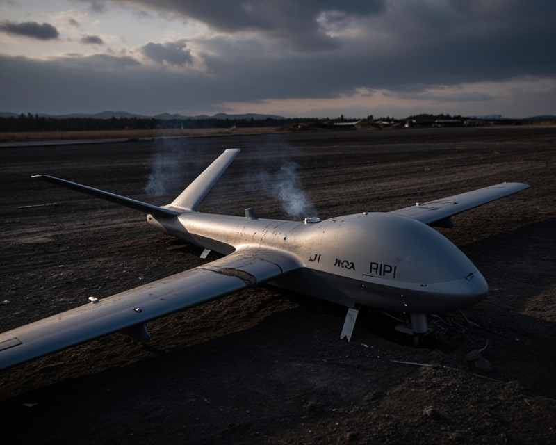 Cinematic Drone Wreckage