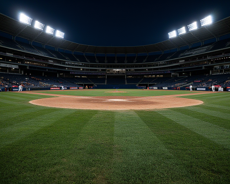 Cinematic Baseball Stadium Night