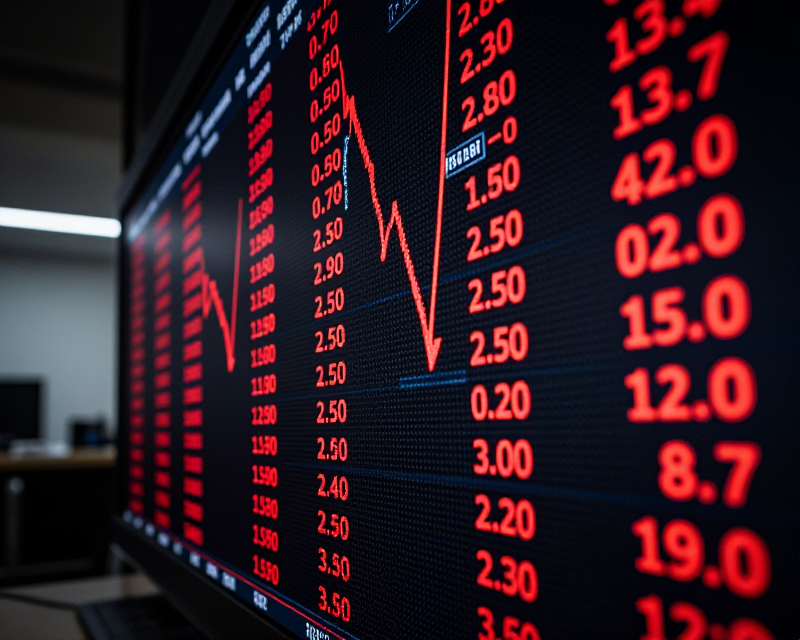 Stock market decline visual
