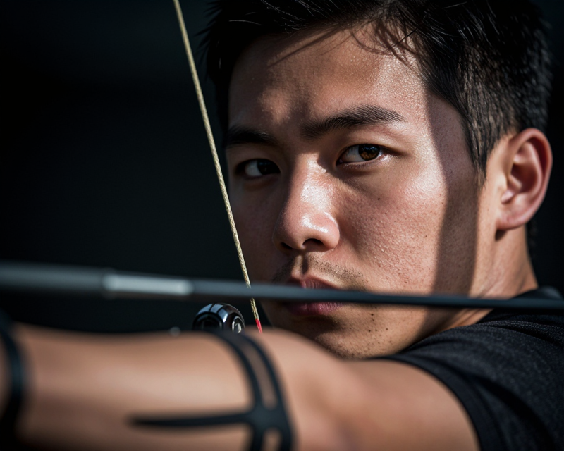 Focus of a Korean Archer