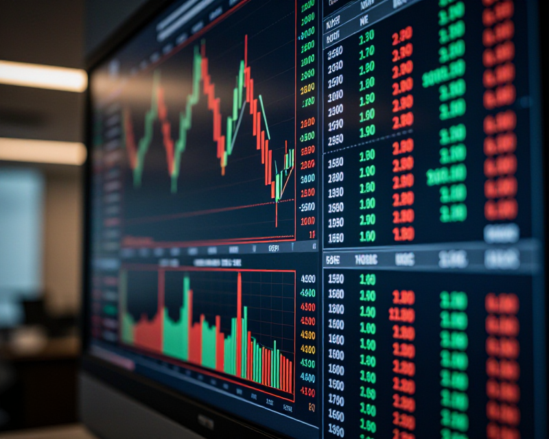 Stock Market Display in Seoul