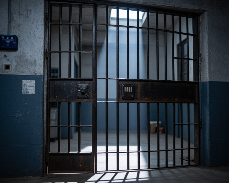 Symbolic representation of justice and confinement